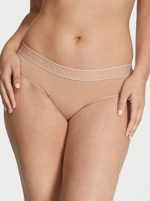 Cotton Majtki bawełniane z logo w talii Hiphugger