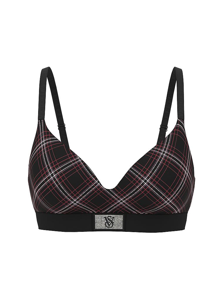 Biustonosz lekko usztywniany bawełniany bez fiszbin Shine Patch Velvet. Produkt jest wzorzysty i pochodzi z kolekcji T-shirt. 