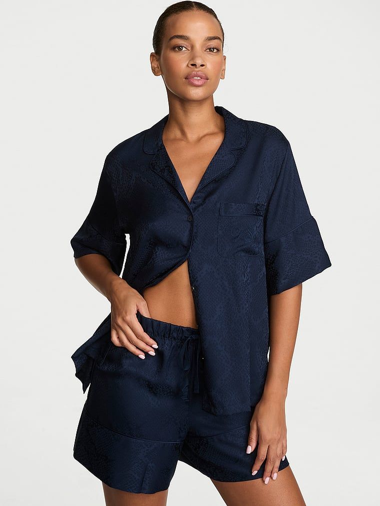 Victoria's Secret Piżama satynowa z szortami Signature