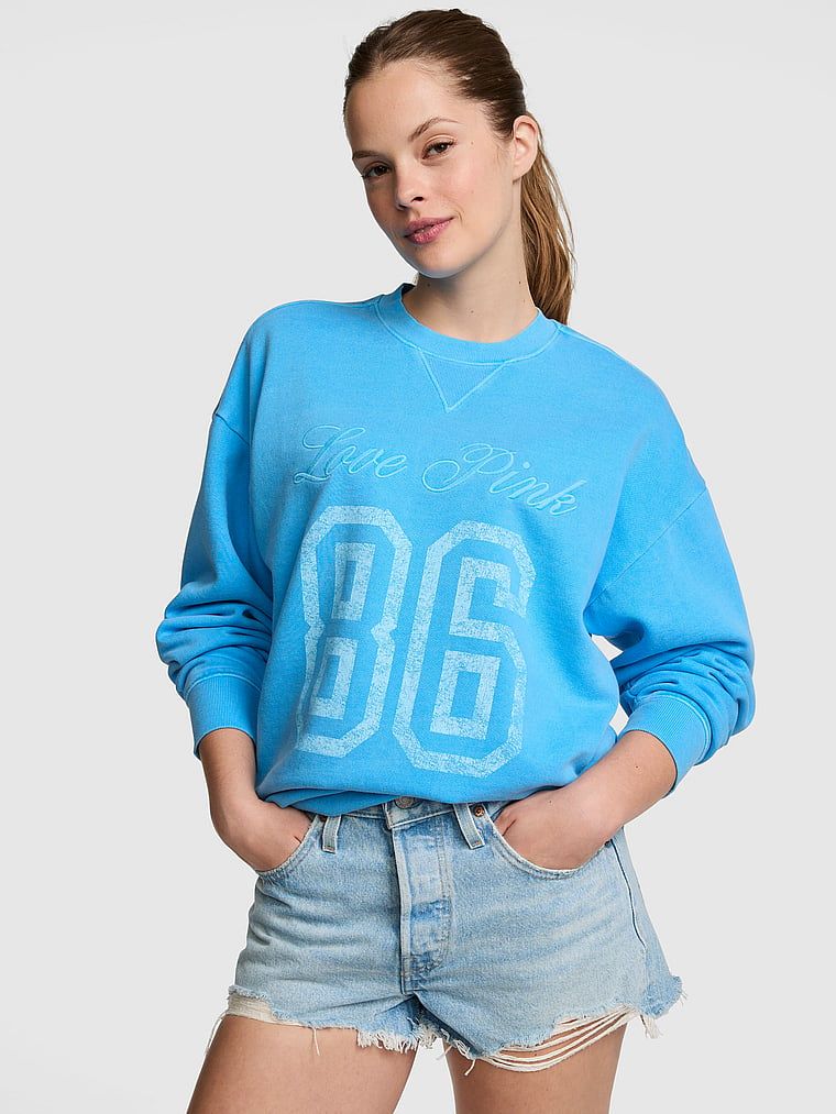 Bluza oversize Campus Fleece z okrągłym dekoltem