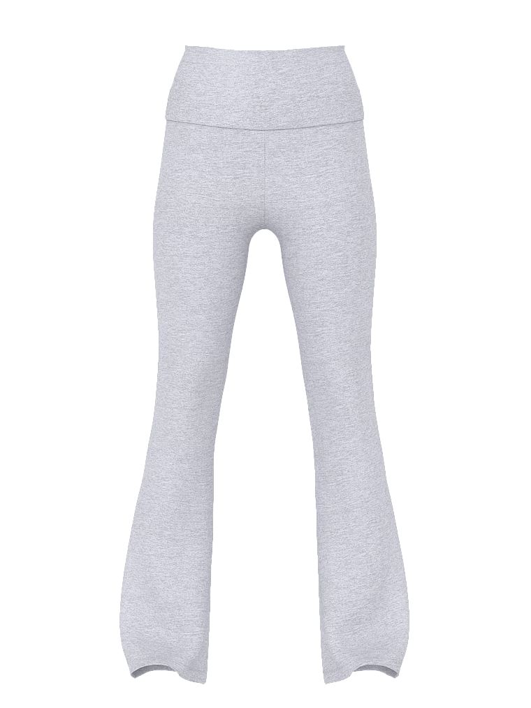 Legginsy bawełniane Foldover Flare. Produkt ma kolor szary i pochodzi z kolekcji Angel Essentials. 