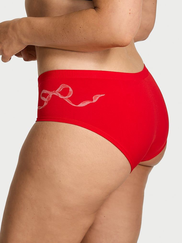 Majtki z kokardkami Seamless Bow Hiphugger. Produkt ma kolor czerwony i pochodzi z kolekcji Seamless. 