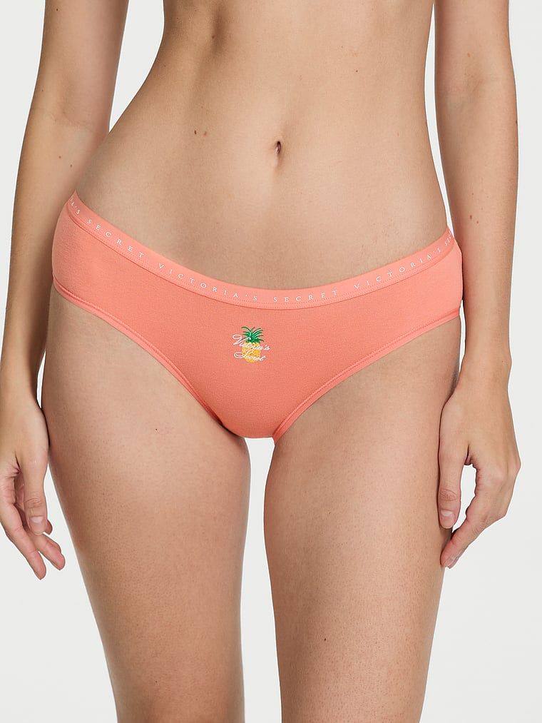 Majtki bawełniane Hiphugger. Produkt ma kolor pomarańczowy i pochodzi z kolekcji Victoria's Secret. 