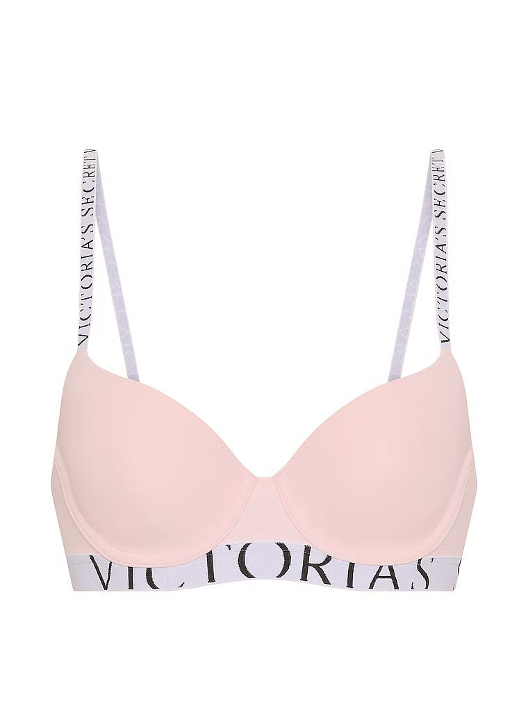 Biustonosz lekko usztywniany CoolBra Demi. Produkt ma kolor różowy i pochodzi z kolekcji T-shirt. 