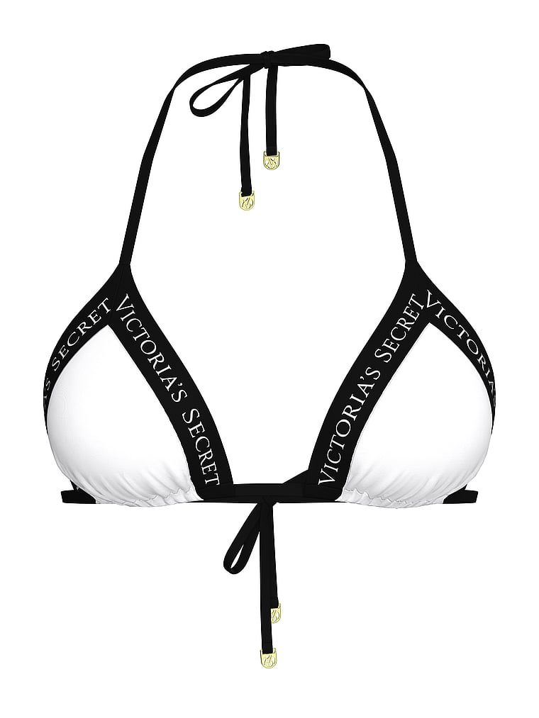 Góra od bikini VS Iconic Logo. Produkt ma kolor biały i pochodzi z kolekcji Victoria's Secret Swim. 