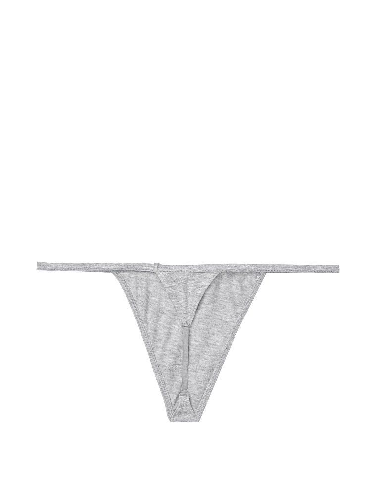 Stringi bawełniane Stretch Cotton. Produkt ma kolor szary i pochodzi z kolekcji Victoria's Secret. 