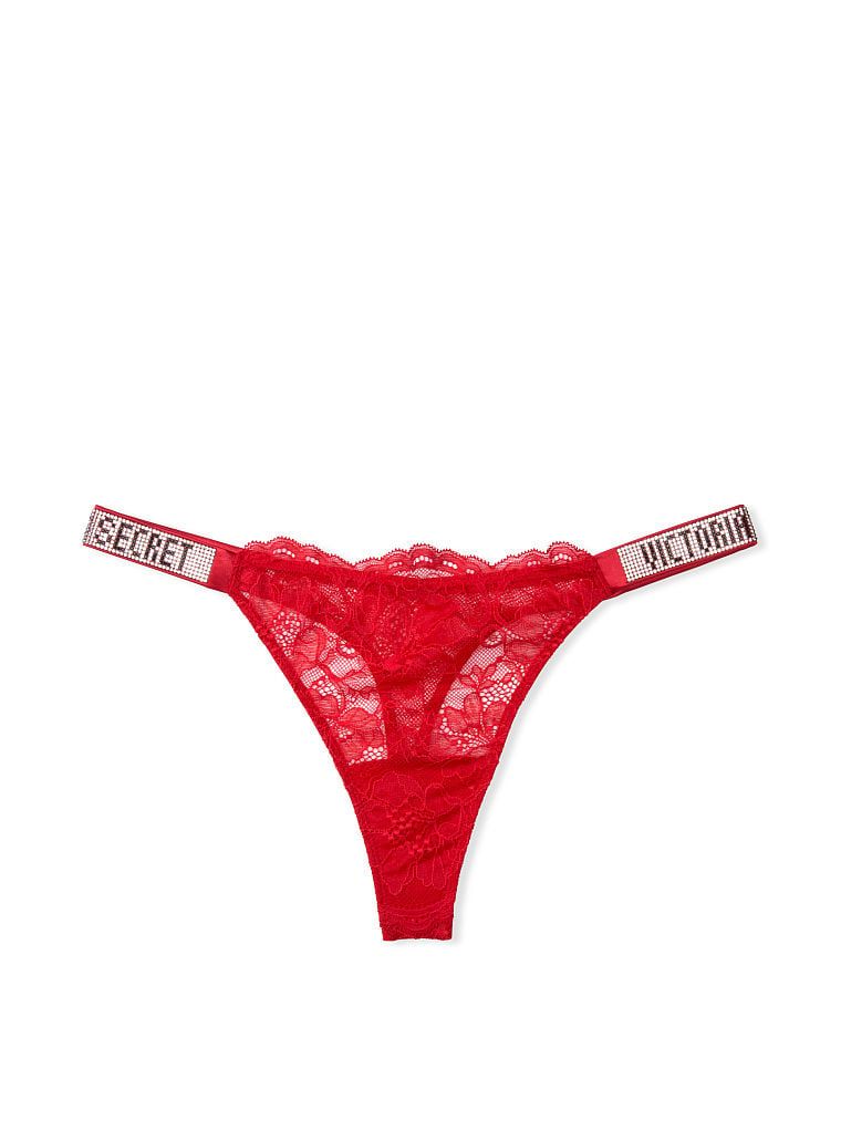 Very Sexy Stringi z błyszczącymi paskami Bombshell Shine