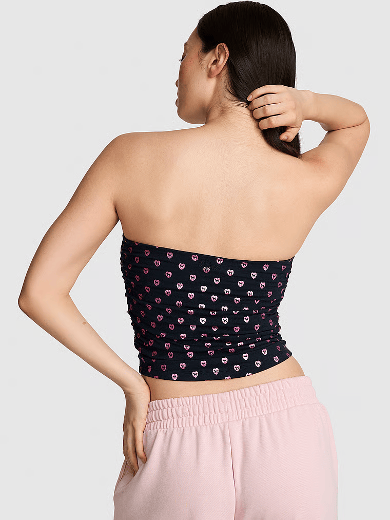 Top bandeau All-Day Cotton z marszczeniem
