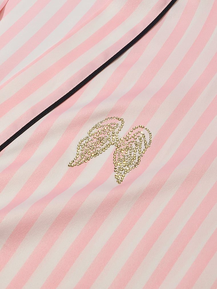 Victoria's Secret Szlafrok satynowy krótki Signature