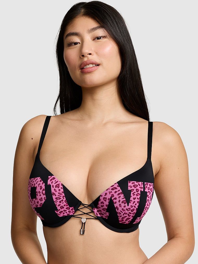 PINK Biustonosz push-up z regulowanym efektem uniesienia