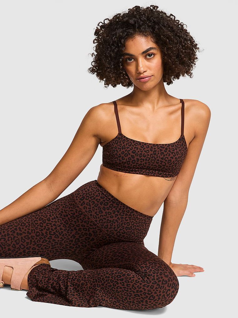 Biustonosz sportowy z prostym dekoltem