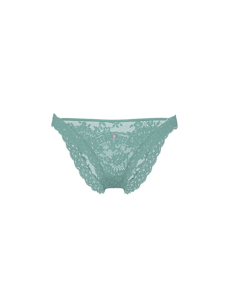 Majtki koronkowe Lace Bikini. Produkt ma kolor zielony i pochodzi z kolekcji Dream Angels. 