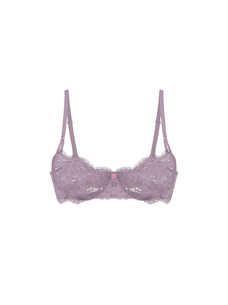 Biustonosz nieusztywniany balkonetka Wicked Lace Balconette. Produkt ma kolor różowy i pochodzi z kolekcji Dream Angels. 