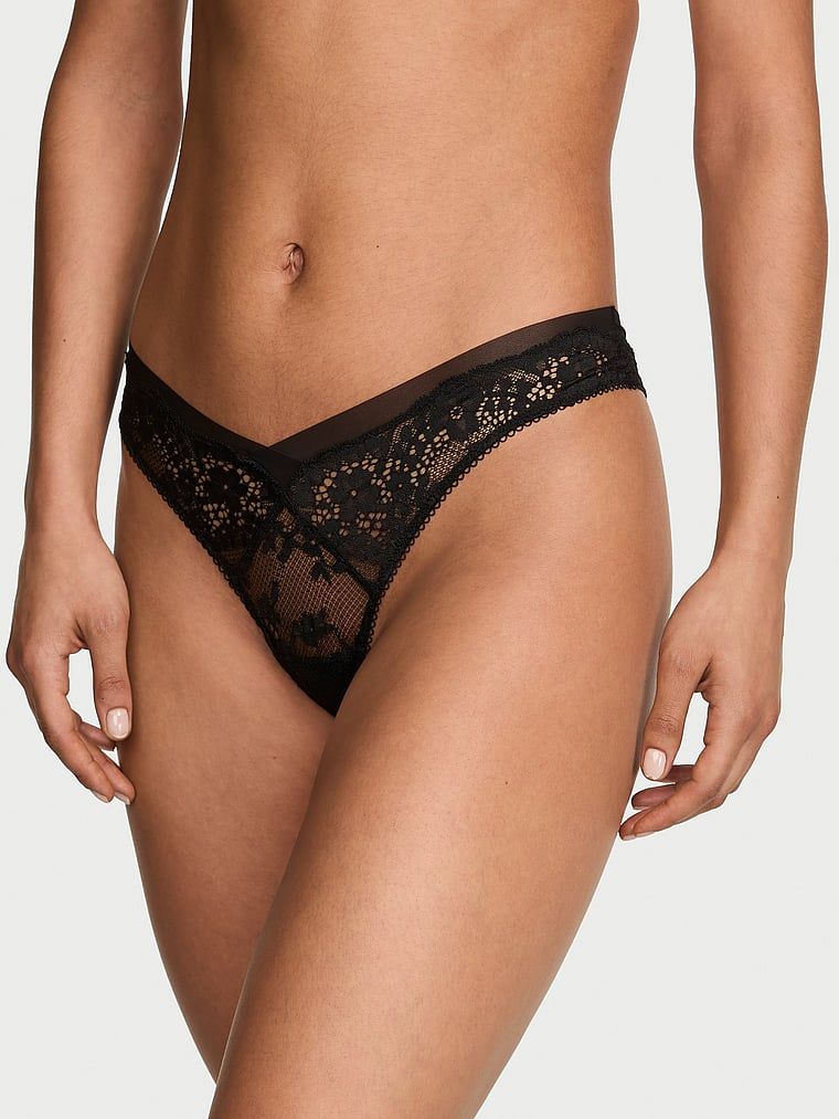 Dream Angels Majtki koronkowe brazyliany Lace and Mesh