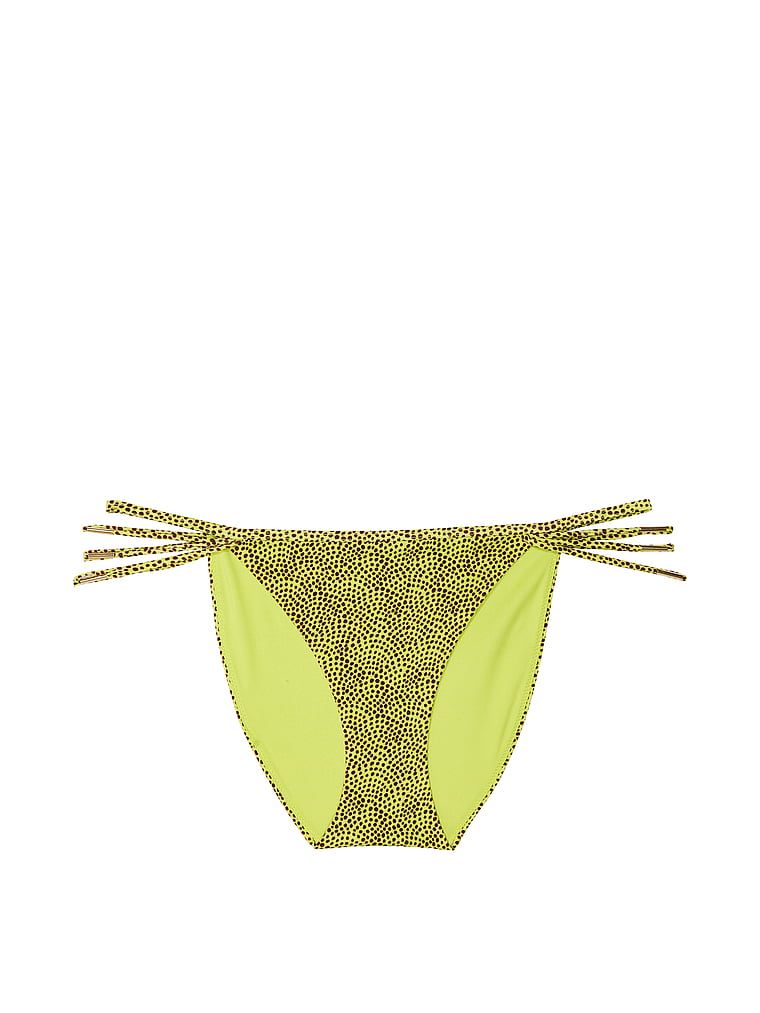 Dół od bikini VS Archives Strappy Hardware Bikini. Produkt jest wzorzysty i pochodzi z kolekcji Victoria's Secret Swim. 