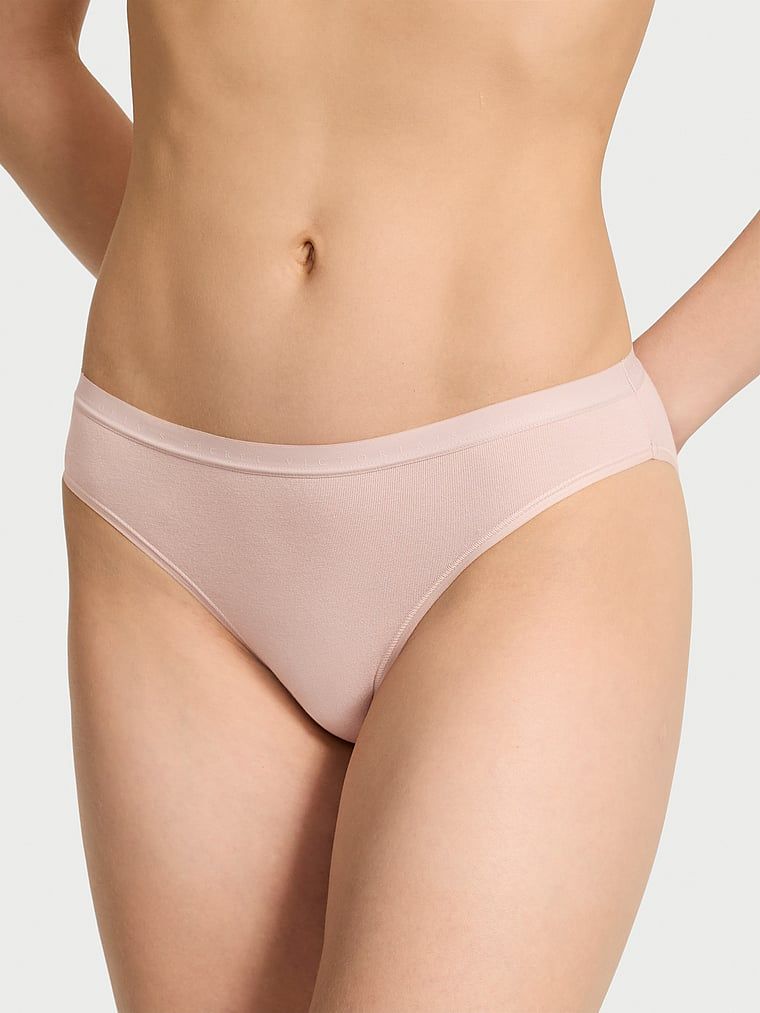 Majtki bawełniane Bikini. Produkt ma kolor beżowy i pochodzi z kolekcji Victoria's Secret. 