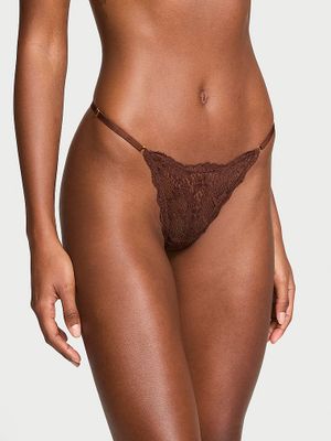 Dream Angels Stringi koronkowe z regulowanymi paskami Lace V-String