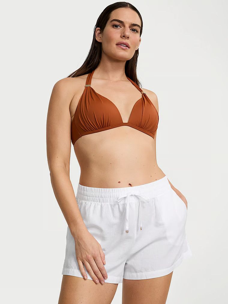 Victoria's Secret Swim Lniane szorty na plażę Cover-Up Shorts