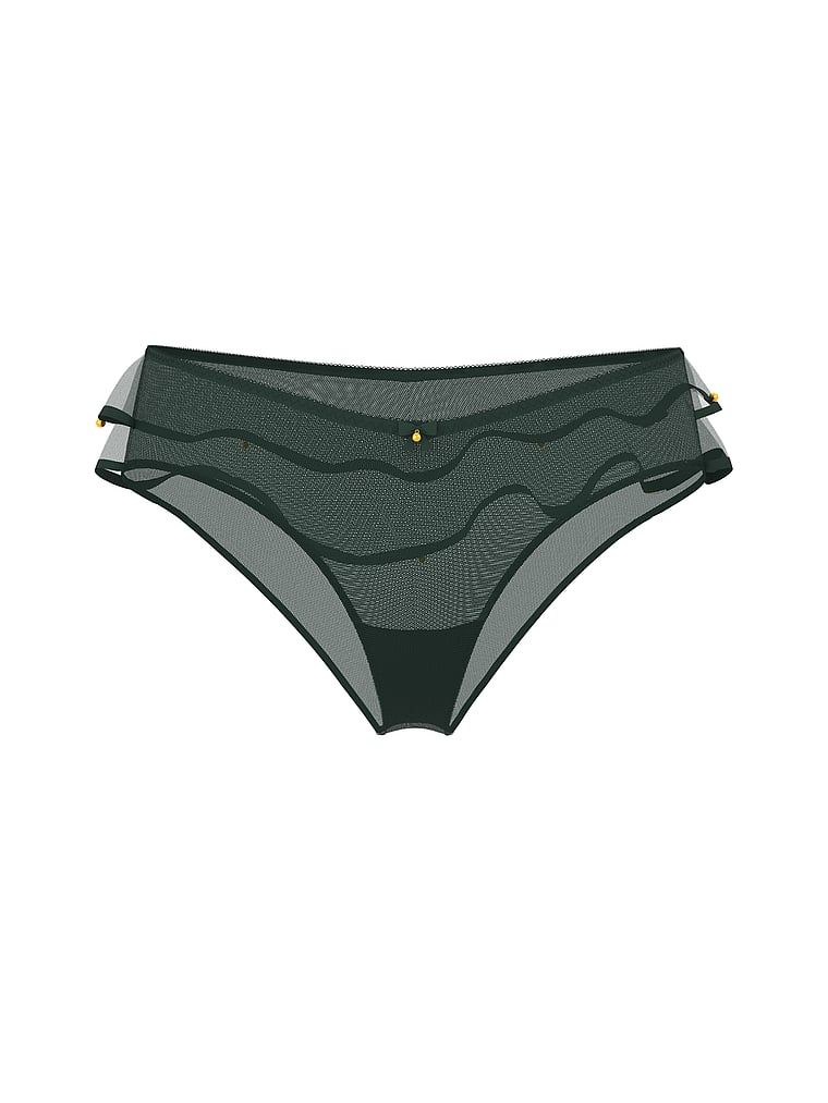 Majtki z falbanką z dzwoneczkami z tyłu Jingle Belle Cheeky. Produkt ma kolor zielony i pochodzi z kolekcji Very Sexy. 