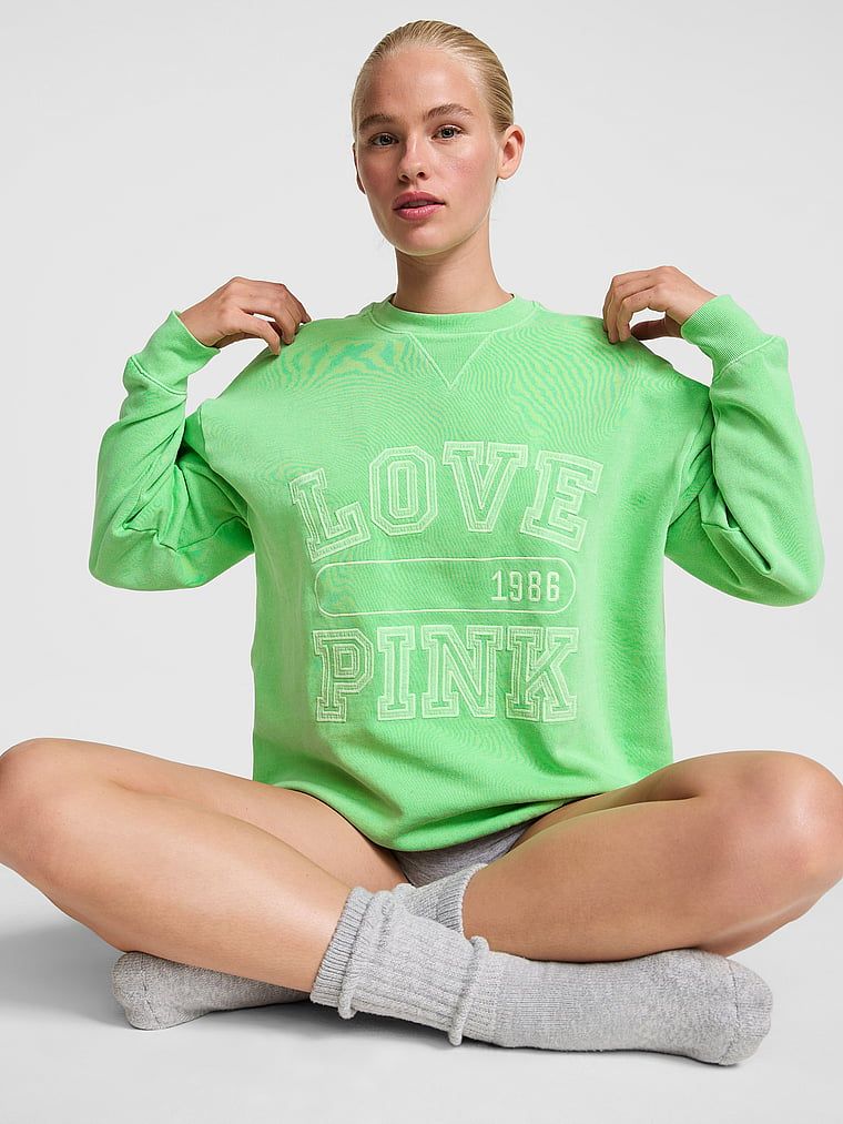Oversize’owa bluza z okrągłym dekoltem Campus Fleece