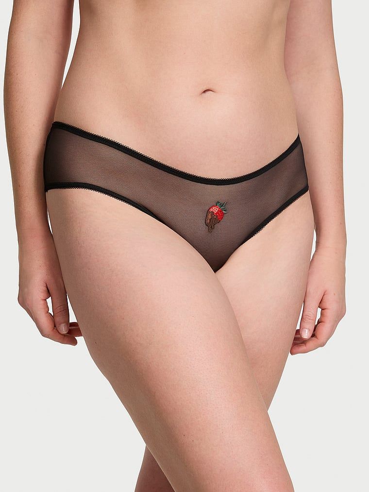 Majtki z siateczki bez kroku. Produkt ma kolor czarny i pochodzi z kolekcji Very Sexy. 