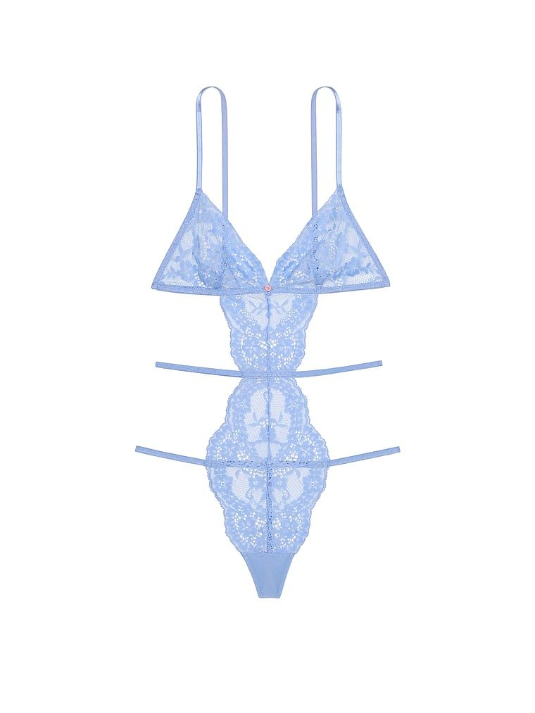 Body koronkowe z paseczkami Dare to Dream. Produkt ma kolor niebieski i pochodzi z kolekcji Dream Angels. 