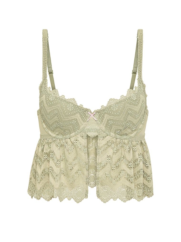 Top biustonoszowy babydoll lekko usztywniany GRWPINK