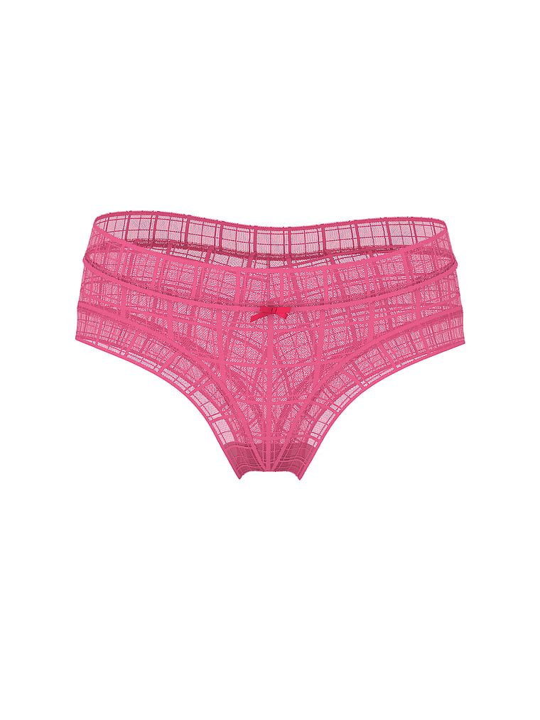 Majtki z motywem kratki Plaid Lace Cheeky. Produkt ma kolor różowy i pochodzi z kolekcji Lacie. 