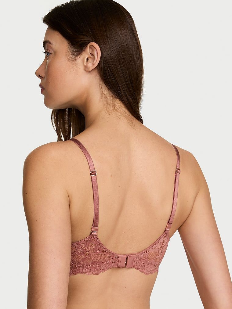 Biustonosz nieusztywniany balkonetka Wicked Lace Balconette. Produkt ma kolor różowy i pochodzi z kolekcji Dream Angels. 