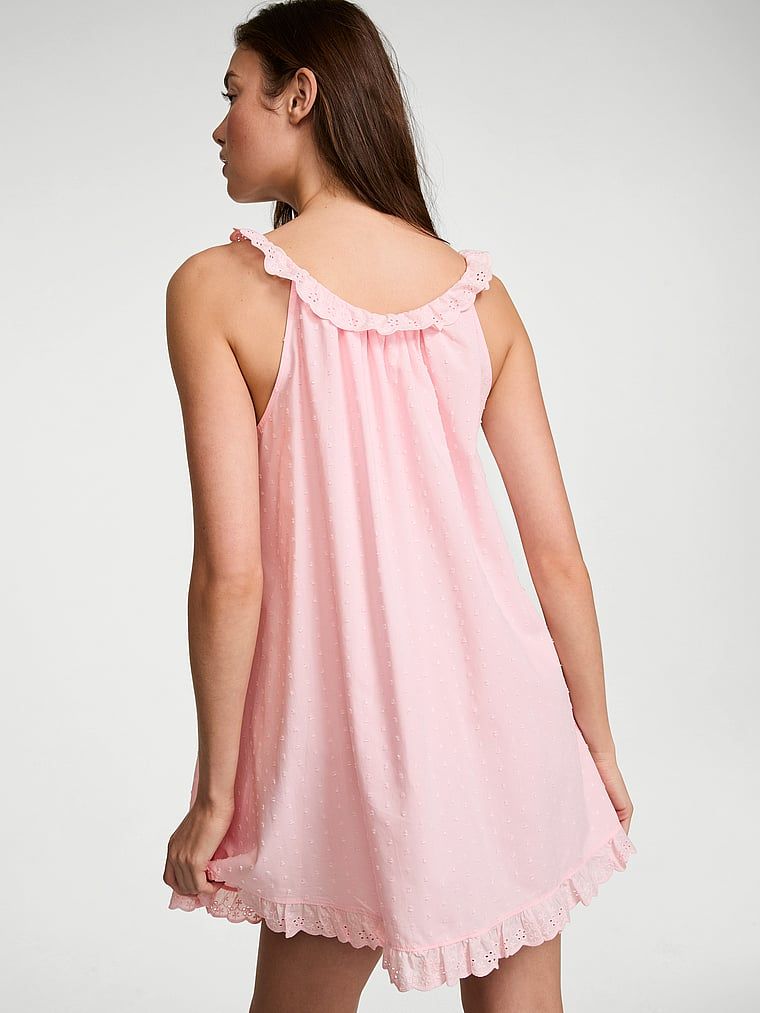 Koszula nocna bawełniana w stylu vintage Dream. Produkt ma kolor różowy i pochodzi z kolekcji Victoria's Secret. 