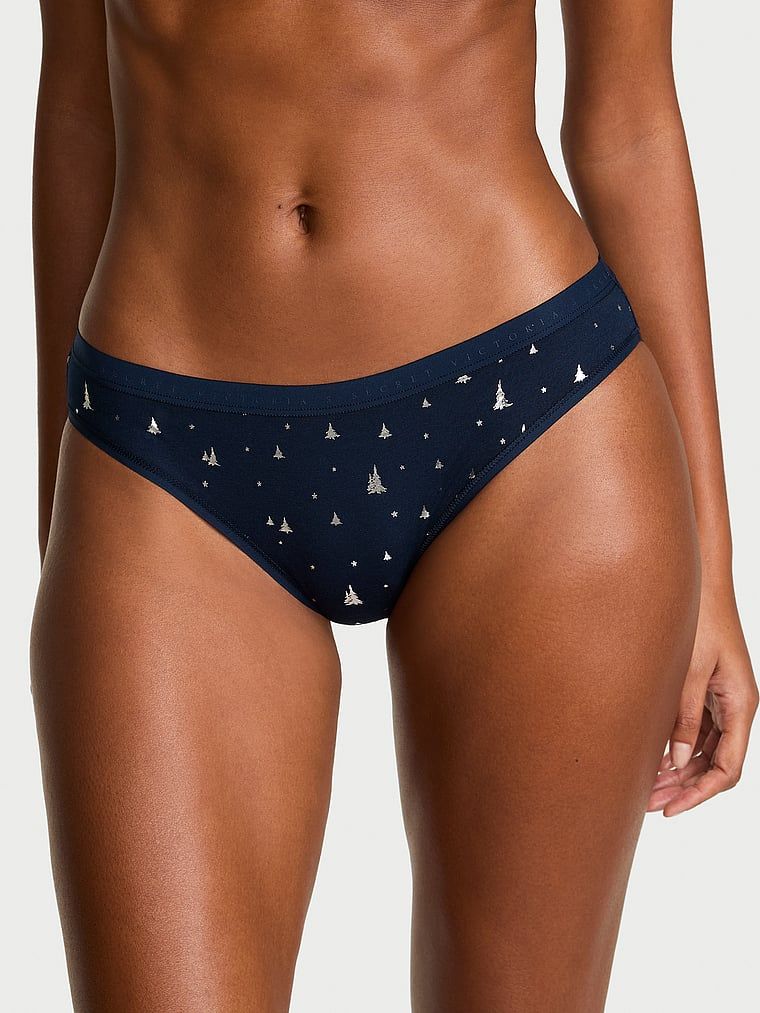 Majtki bawełniane Bikini. Produkt jest wzorzysty i pochodzi z kolekcji Victoria's Secret. 