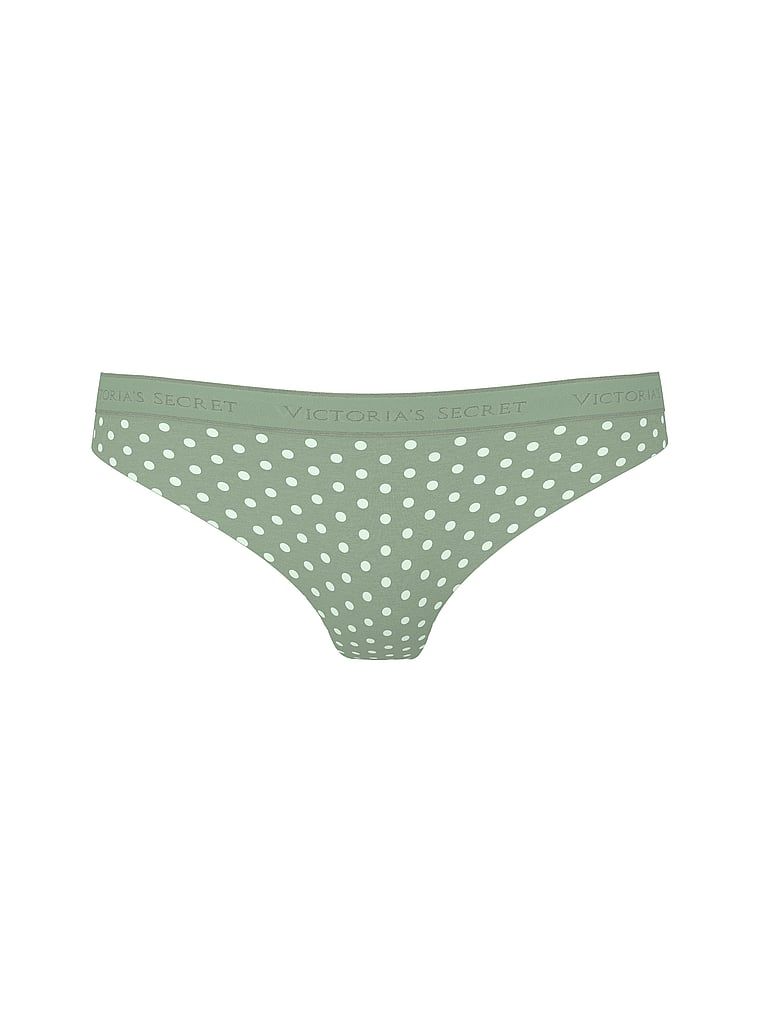 Cotton Stringi bawełniane z logo w talii