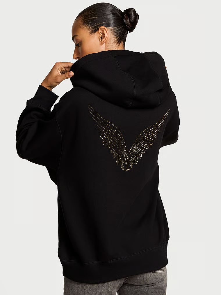 Bluza z kapturem VSFS 2025. Produkt ma kolor czarny i pochodzi z kolekcji Angel Essentials. 