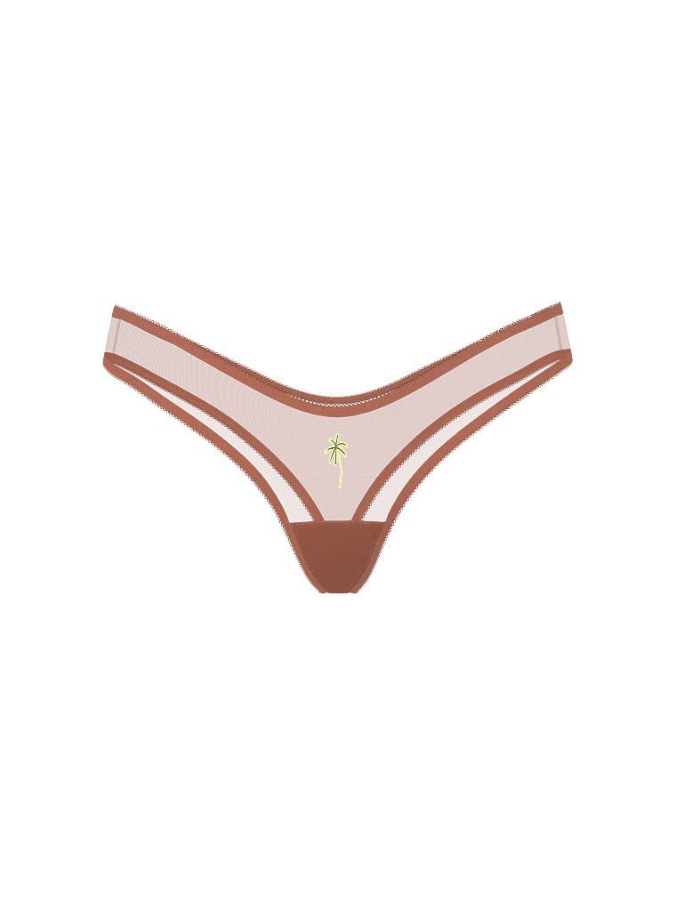 Stringi z siateczki Flirty Mesh. Produkt ma kolor brązowy i pochodzi z kolekcji Very Sexy. 