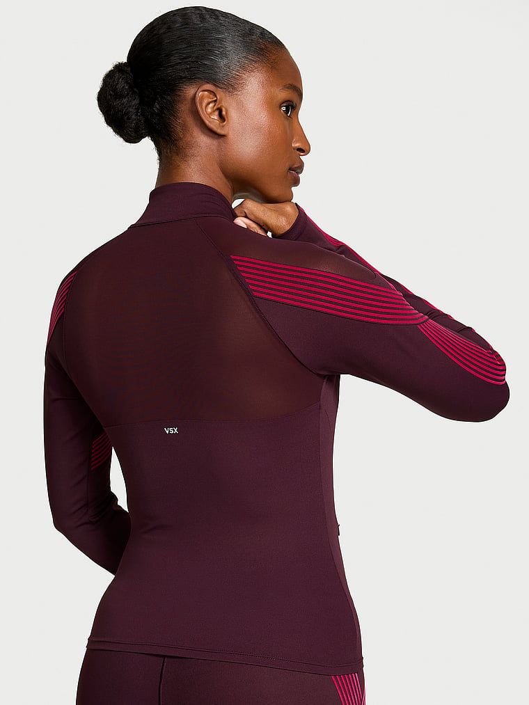 Bluza sportowa z siateczkami i z suwakiem VSX Elevate Redefined Contours. Produkt ma kolor purpurowy i pochodzi z kolekcji VSX. 