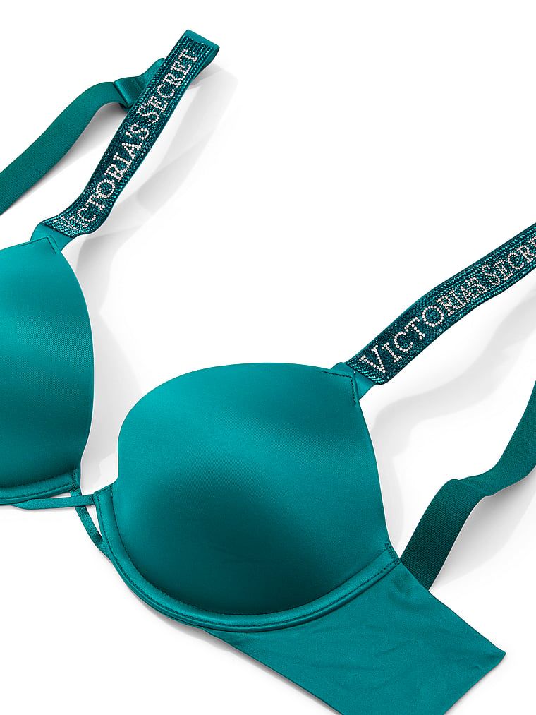 Biustonosz push-up Shine Strap. Produkt ma kolor niebieski i pochodzi z kolekcji Very Sexy. 