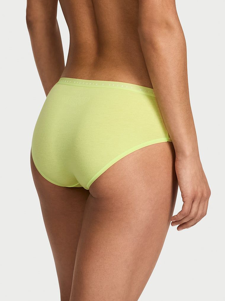 Majtki bawełniane Hiphugger. Produkt ma kolor zielony i pochodzi z kolekcji Victoria's Secret. 