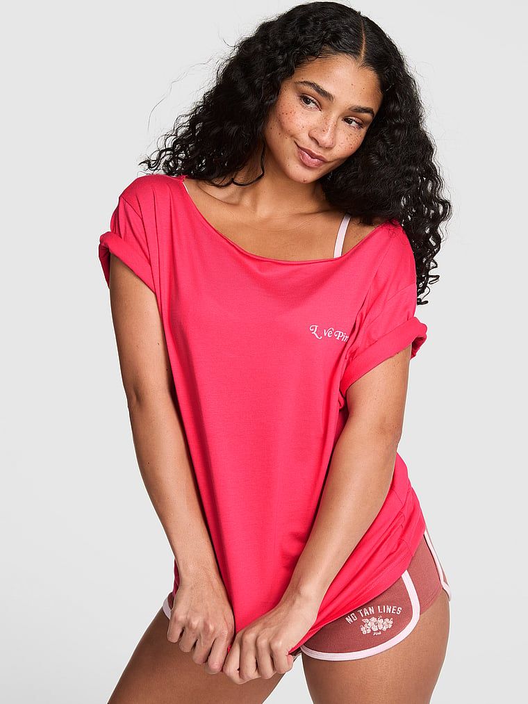T-shirt z odkrytymi ramionami Campus Cotton