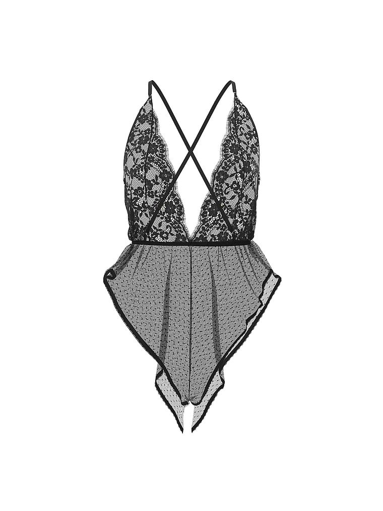 Dream Angels Kombinezon z siateczki i koronki Sheer Dot