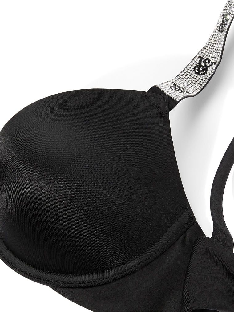 Biustonosz push-up Shine Strap. Produkt ma kolor czarny i pochodzi z kolekcji Very Sexy. 