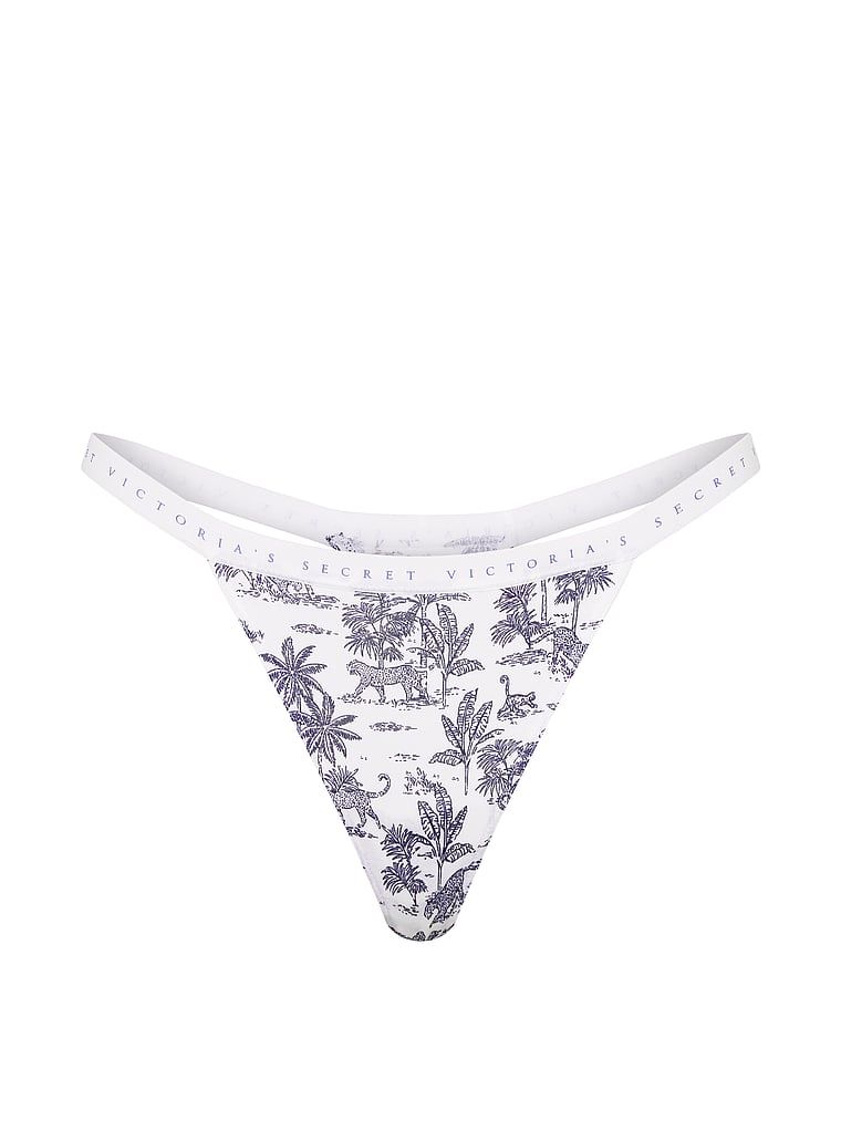 Stringi bawełniane Stretch Cotton. Produkt jest wzorzysty i pochodzi z kolekcji Victoria's Secret. 