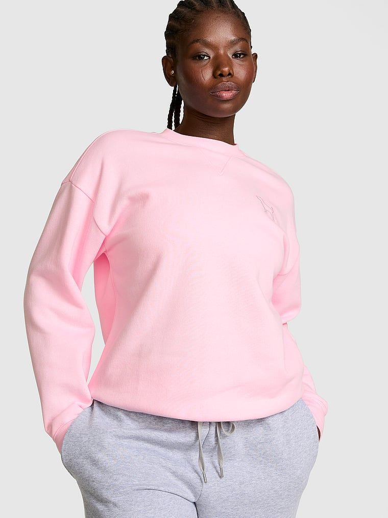 PINK Bluza Campus Fleece z okrągłym dekoltem