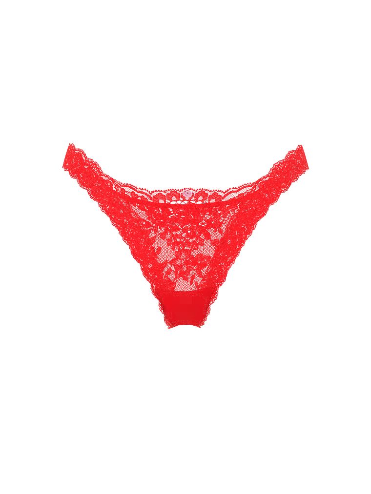 Majtki brazyliany koronkowe Brazilian. Produkt ma kolor czerwony i pochodzi z kolekcji Dream Angels. 