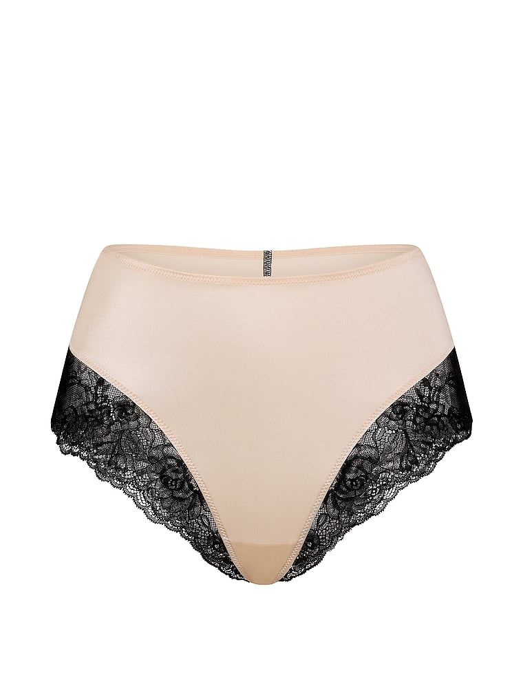 Majtki z wysokim stanem i koronką Smooth Lace-Trim. Produkt ma kolor beżowy i pochodzi z kolekcji Very Sexy. 