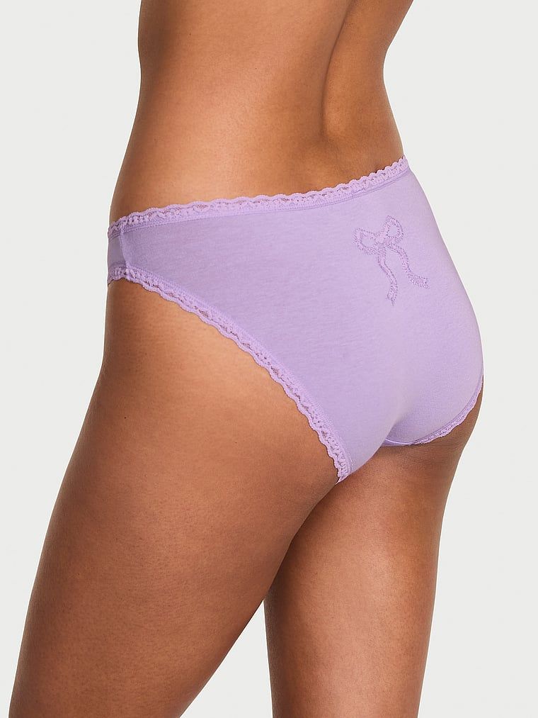 Majtki bawełniane Bow Bikini. Produkt ma kolor purpurowy i pochodzi z kolekcji Lacie. 