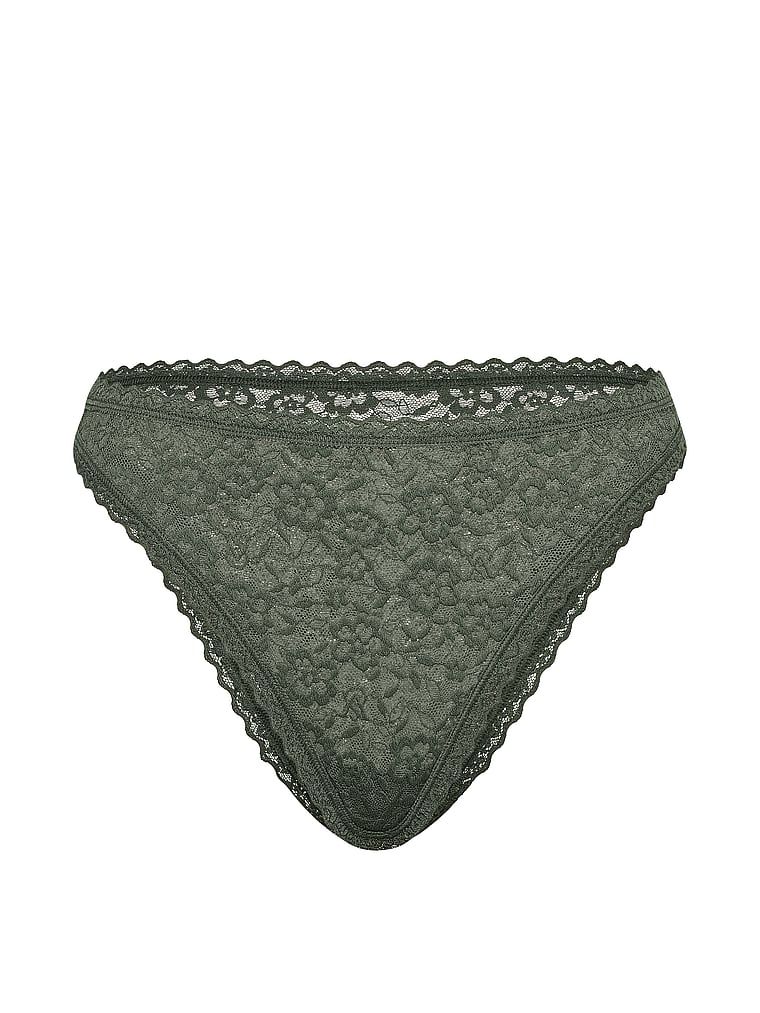 Majtki koronkowe Lace 90s. Produkt ma kolor zielony i pochodzi z kolekcji Lacie. 