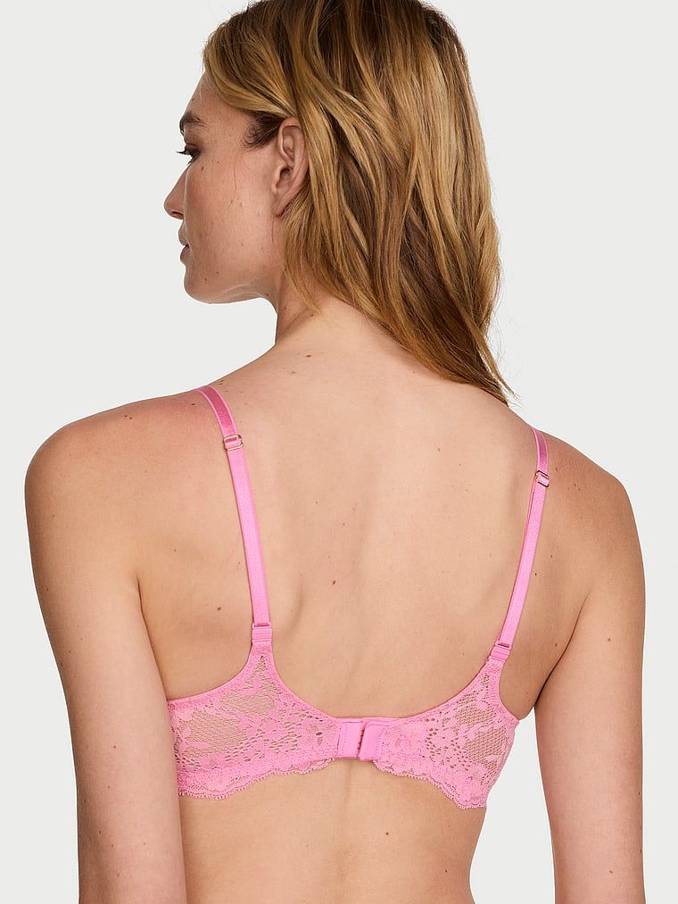 Biustonosz push-up Smooth and Lace. Produkt ma kolor różowy i pochodzi z kolekcji Dream Angels. 