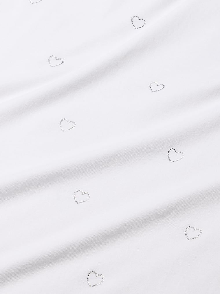 Piżama bawełniana Shine. Produkt ma kolor biały i pochodzi z kolekcji Victoria's Secret. 