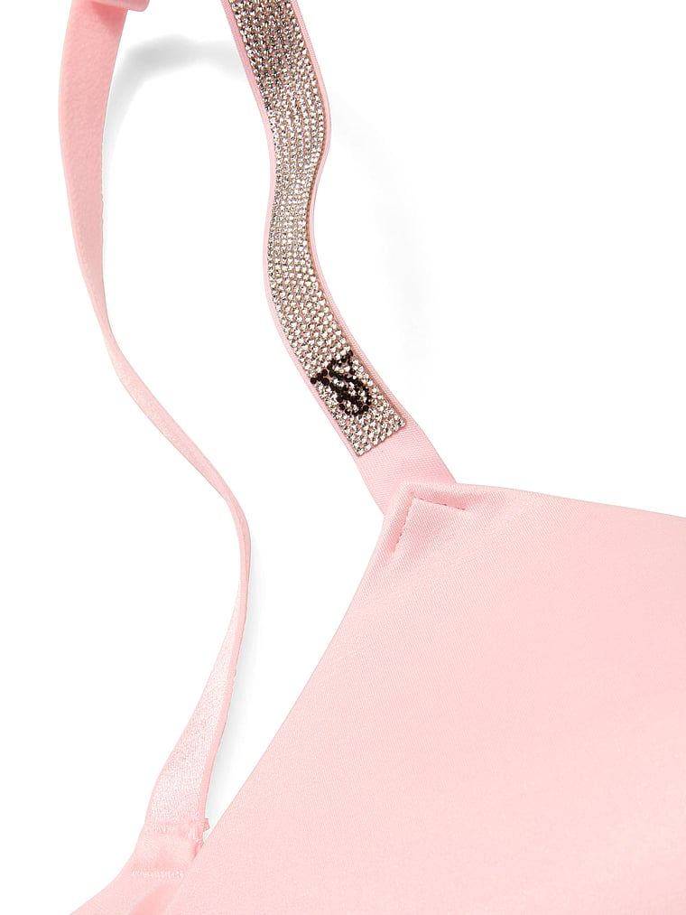 Biustonosz push-up bez fiszbin So Obsessed Shine Strap. Produkt ma kolor różowy i pochodzi z kolekcji Very Sexy. 
