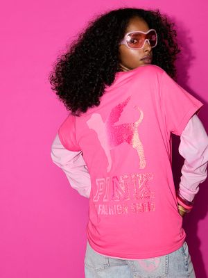 PINK Koszulka Campus Cotton z krótkim rękawem
